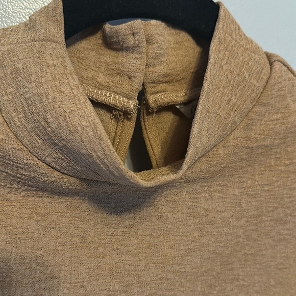 Cato Tan Ruched Ruffled Blouse - Picture 8 of 9